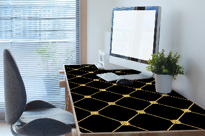 Large desk mat for children Gold diamonds