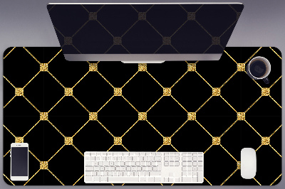 Large desk mat for children Gold diamonds