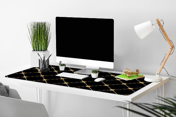 Large desk mat for children Gold diamonds