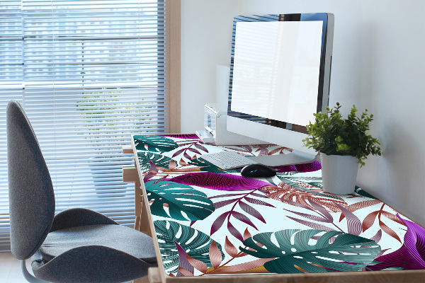 Full desk pad tropical leaves