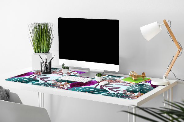 Full desk pad tropical leaves