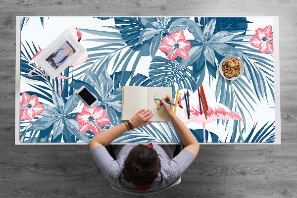 Full desk protector tropical birds