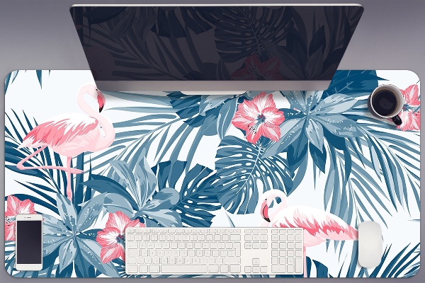 Full desk protector tropical birds