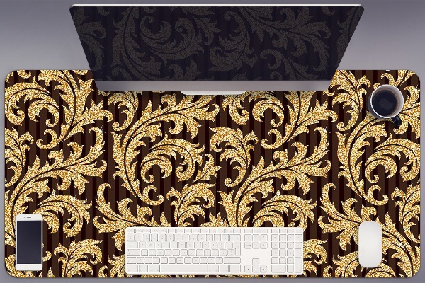 Full desk mat leafy pattern