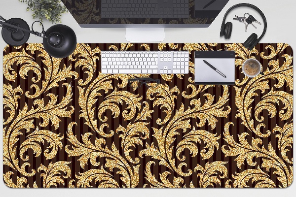 Full desk mat leafy pattern