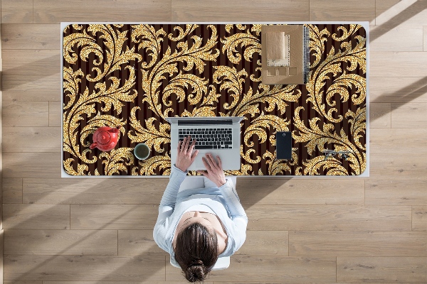 Full desk mat leafy pattern