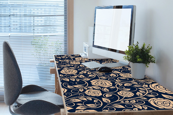 Desk mat Vintage golden roses