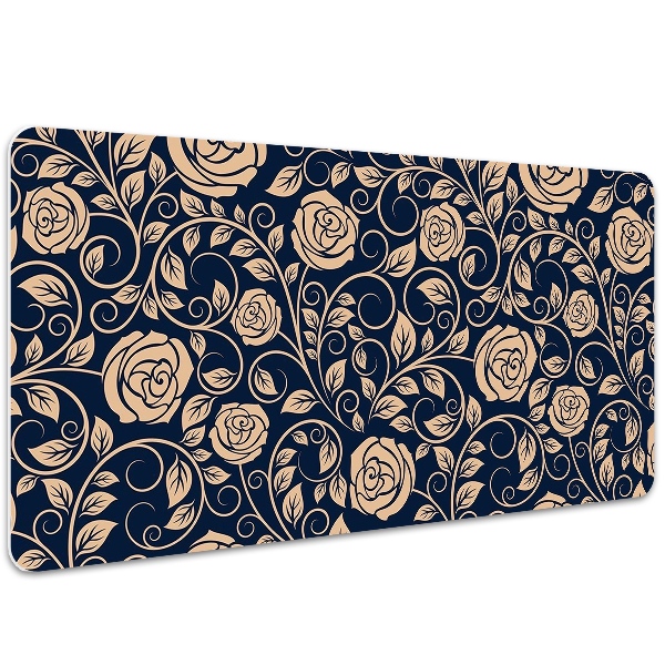 Desk mat Vintage golden roses