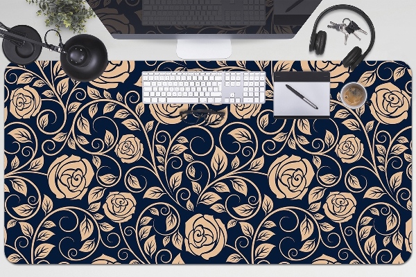 Desk mat Vintage golden roses