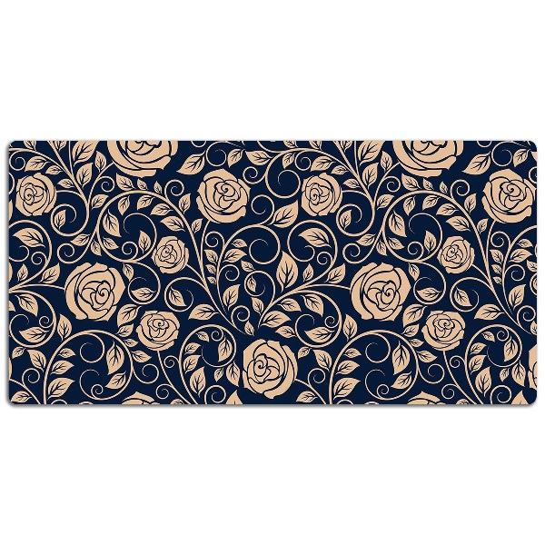 Desk mat Vintage golden roses