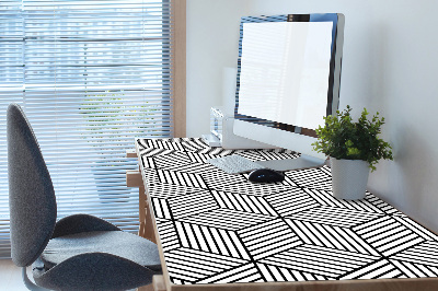 Desk mat geometric cubes