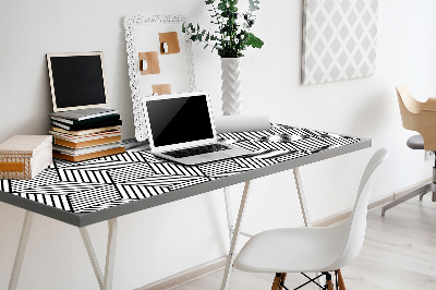 Desk mat geometric cubes