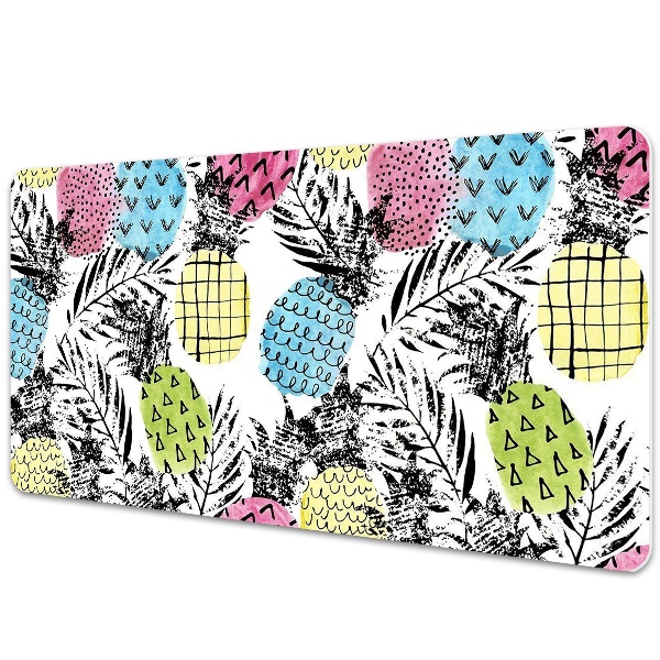 Full desk protector colored pineapples