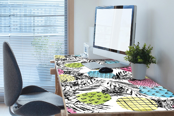 Full desk protector colored pineapples