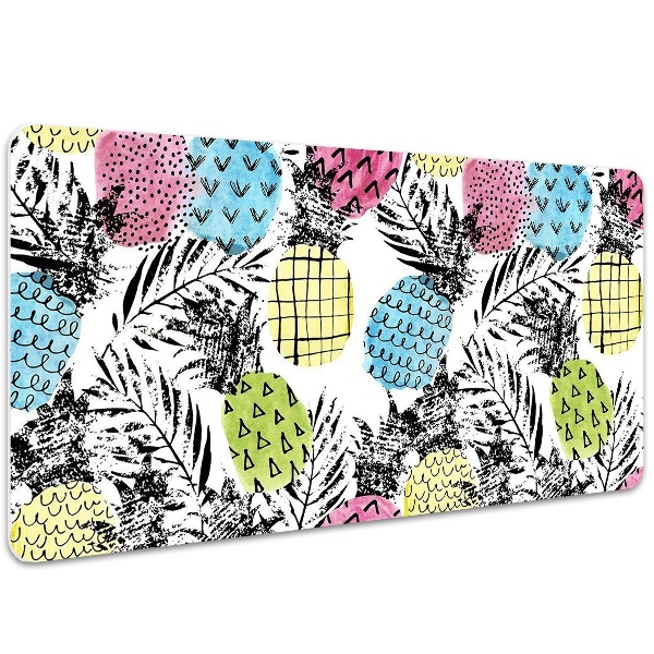 Full desk protector colored pineapples