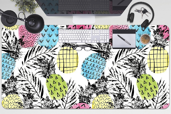 Full desk protector colored pineapples