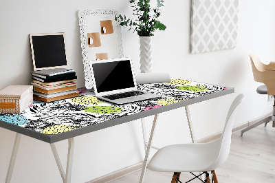 Full desk protector colored pineapples