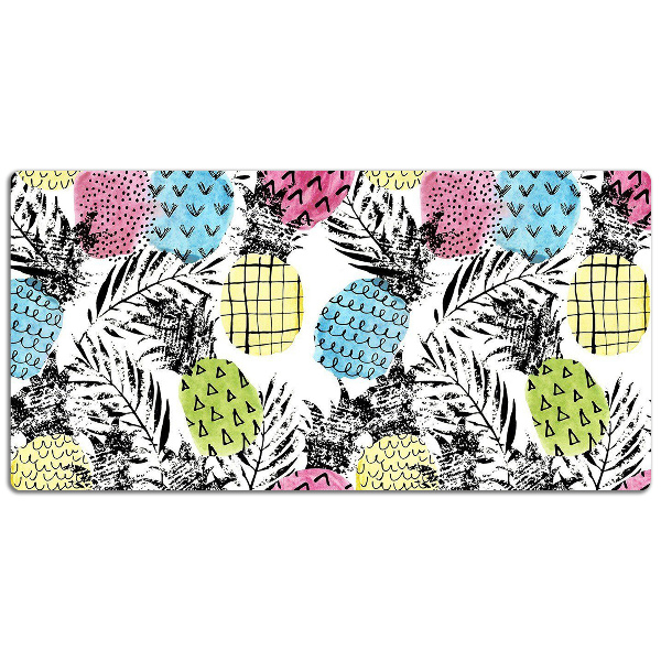 Full desk protector colored pineapples