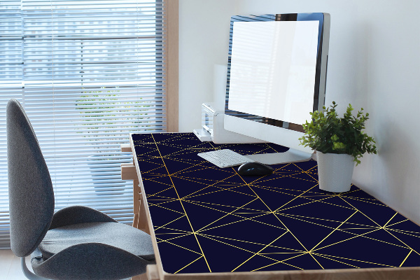 Large desk mat table protector triangles pattern