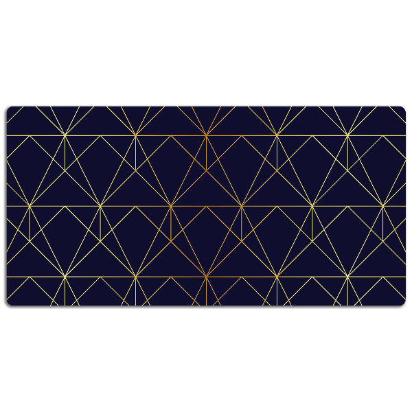 Large desk mat table protector triangles pattern