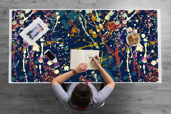 Full desk mat watercolor stains