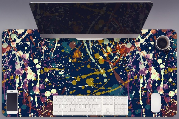 Full desk mat watercolor stains