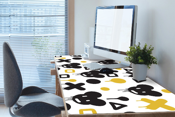 Full desk protector Graffiti black and yellow
