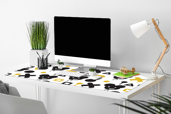 Full desk protector Graffiti black and yellow