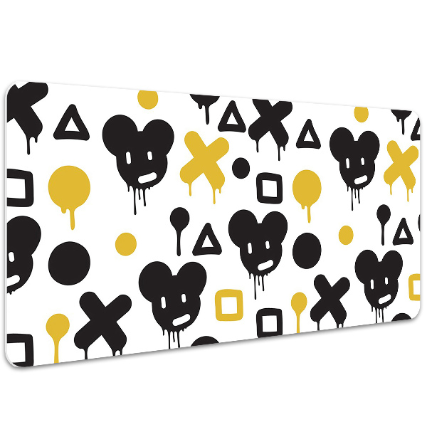 Full desk protector Graffiti black and yellow