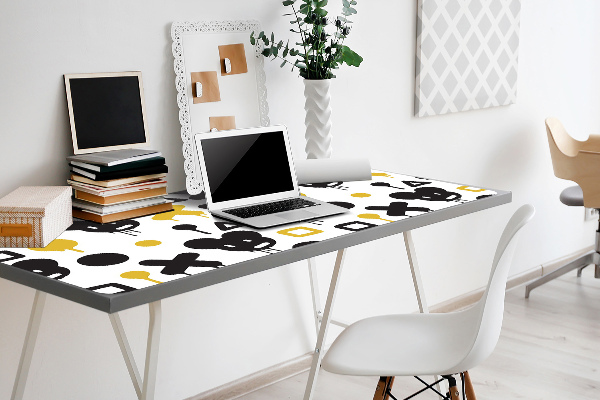 Full desk protector Graffiti black and yellow
