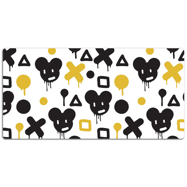Full desk protector Graffiti black and yellow