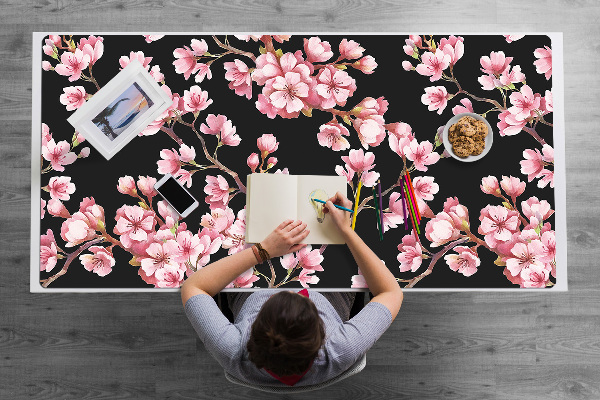 Large desk pad PVC protector Cherry blossoms