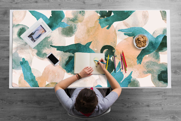 Full desk mat birds painted