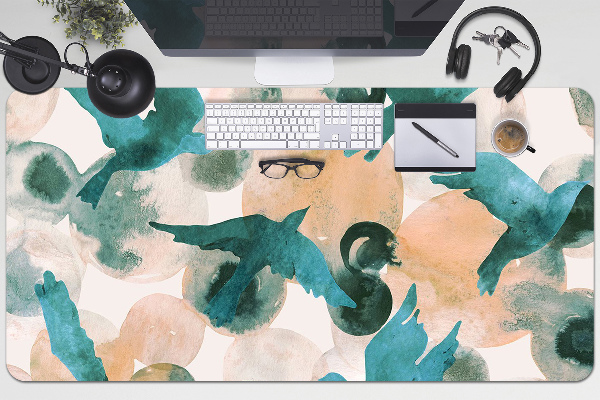 Full desk mat birds painted