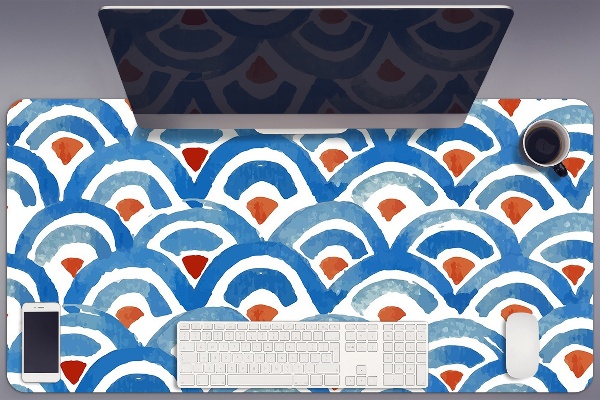 Large desk mat for children Fish scales