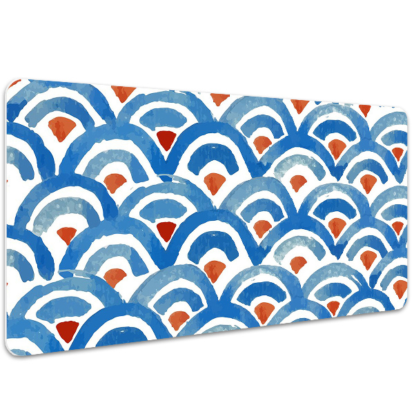 Large desk mat for children Fish scales