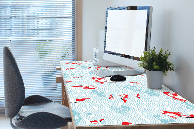 Large desk mat for children koi carp