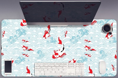 Large desk mat for children koi carp