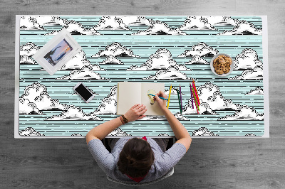 Full desk mat clouds drawing