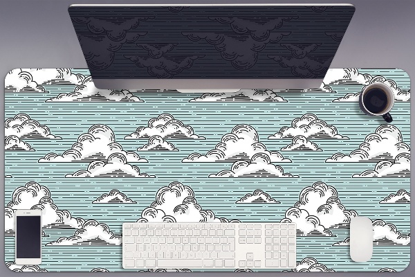 Full desk mat clouds drawing