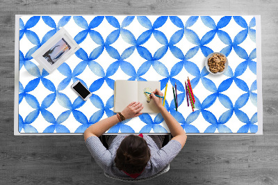 Desk pad blue circles