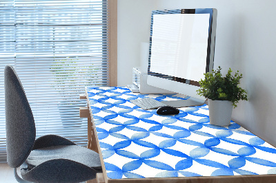 Desk pad blue circles