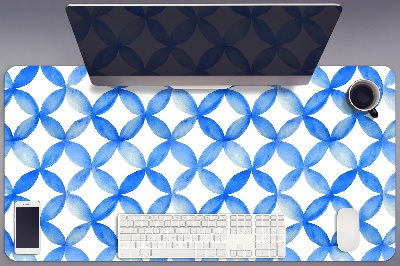 Desk pad blue circles