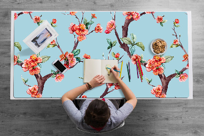 Desk pad blooming tree