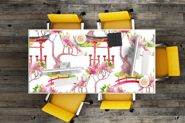 Full desk protector Japanese motifs