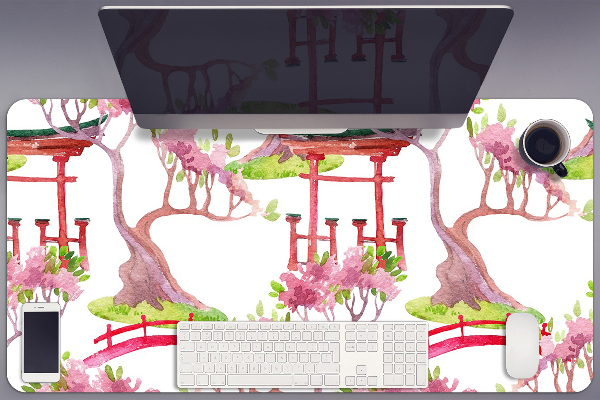 Full desk protector Japanese motifs