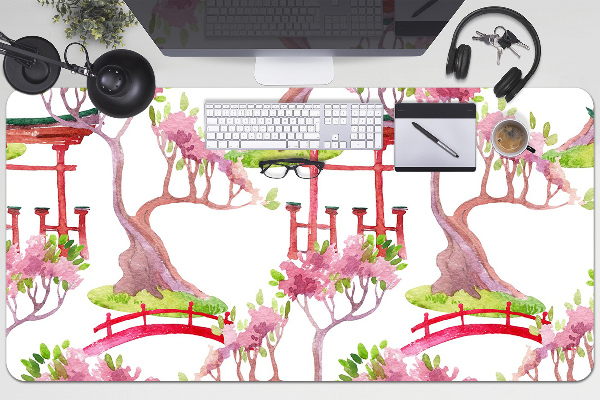 Full desk protector Japanese motifs