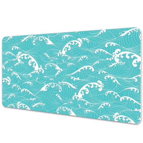 Large desk mat for children waves