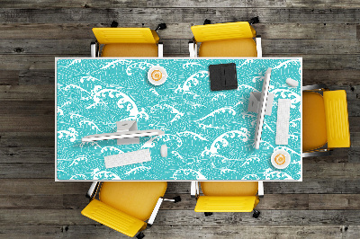 Large desk mat for children waves