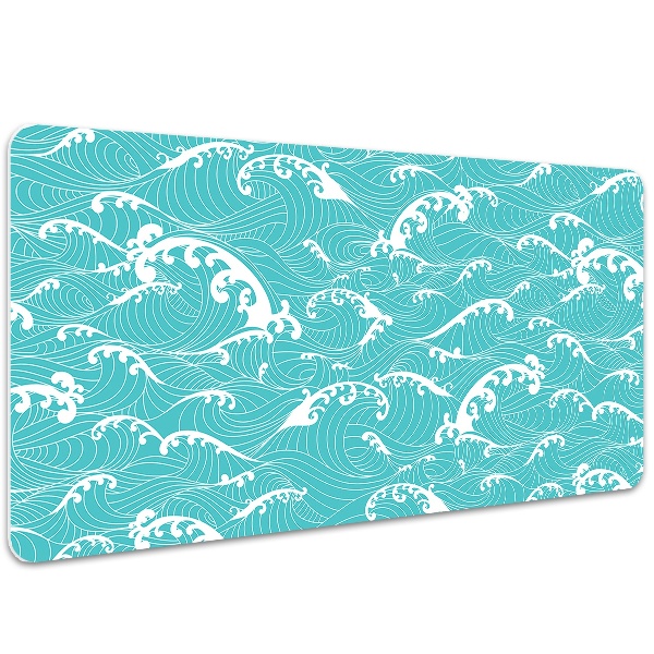 Large desk mat for children waves